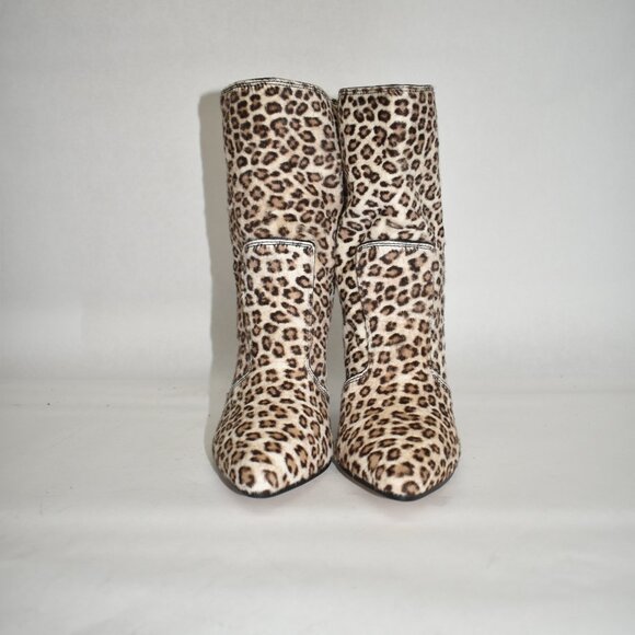 $600 stuart weitzman atomic west CALF HAIR bootie leopard pointy 8.5 (MF26) - Picture 3 of 9